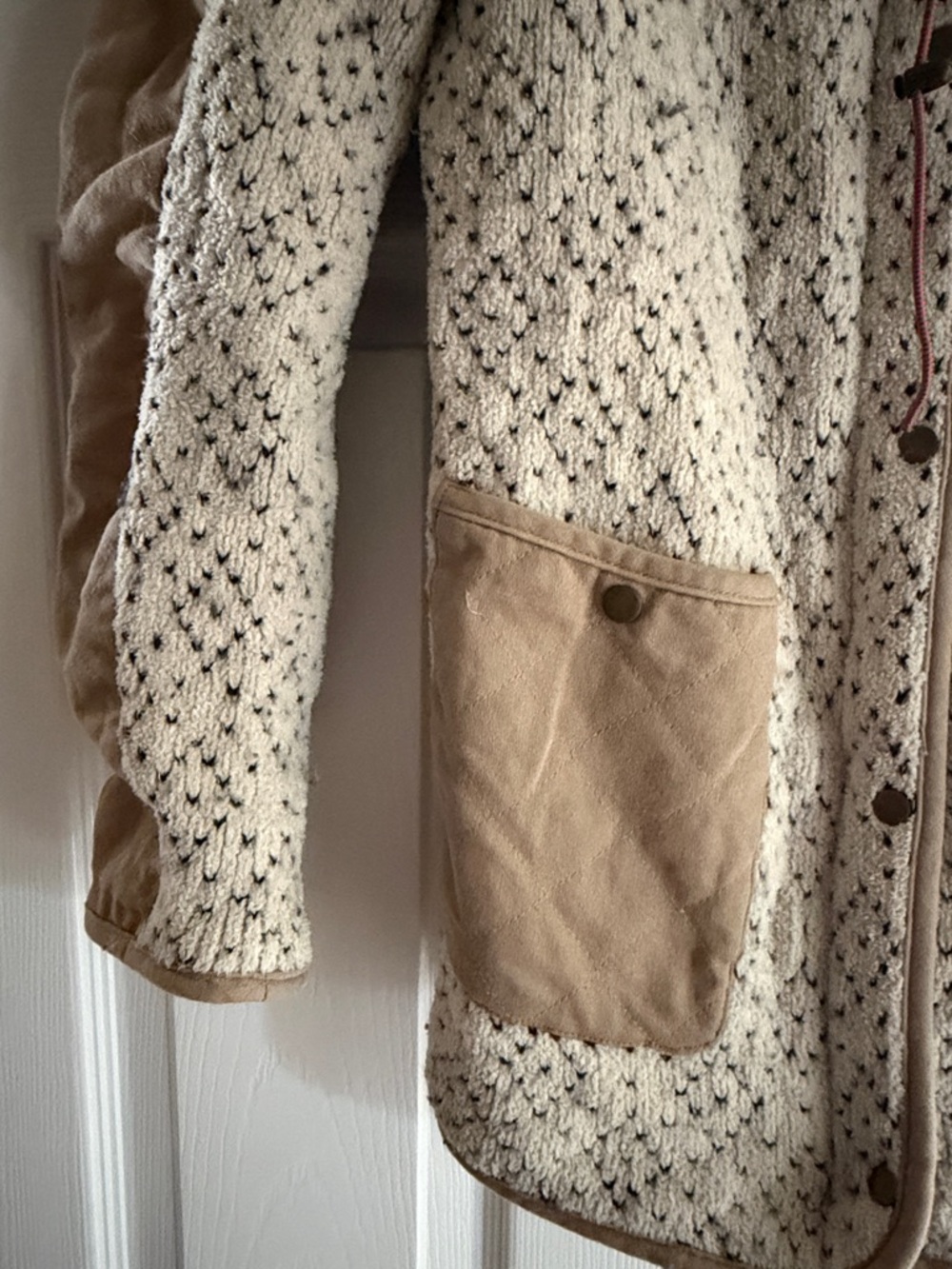 Sleeping on Snow Anthropologie Cream & Tan Contrast Women's Jacket - Picture 5 of 15